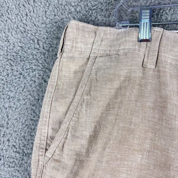 Eddie Bauer Linen Blend Shorts Mens 38 Tan Beach Casual Outdoor Summer 38x9 - Picture 2 of 16
